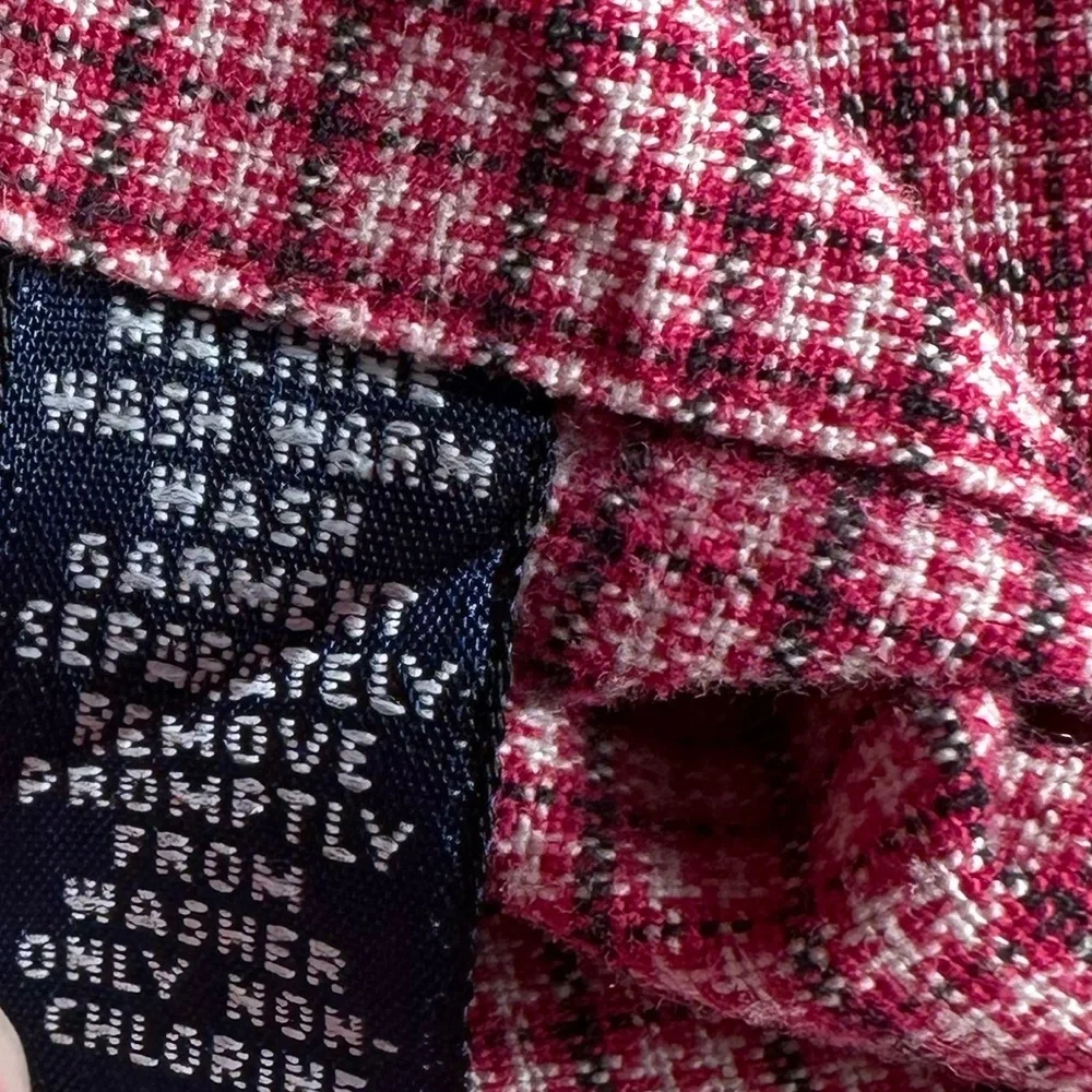 Ralph Lauren Sport Button Down Shirt Red Check‎ Plaid Short Sleeve Size L